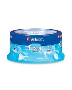 Verbatim CD-R 700MB 52X with Branded Surface - 30pk Spindle - 700MB - 30 Pack