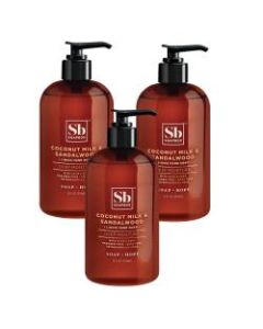 Soapbox Hand Soap, Coconut Milk And Sandalwood, 12 Oz, Box Of 3 Bottles