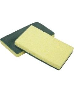 SKILCRAFT Cellulose Scrubber Sponges, 4-1/2in x 2-3/4in, Yellow, Pack Of 3 Sponges