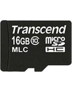 Transcend 16 GB Class 10 microSDHC - 20 MB/s Read - 16 MB/s Write - 2 Year Warranty