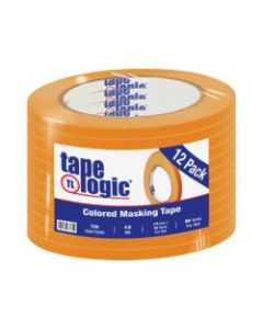 Tape Logic Color Masking Tape, 3in Core, 0.25in x 180ft, Orange, Case Of 12