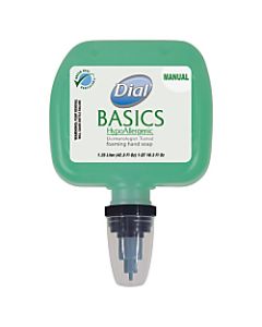 Dial Basics Foam Hand Soap For Duo Dispensers, Unscented, 42.3 Oz, Carton Of 3 Bottles