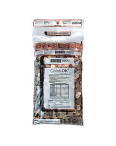 CoinLOK Tamper Evident Coin Bags, 14 1/2in x 25in, Clear, Pack Of 50