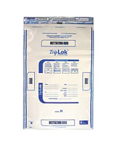 TripLOK Tamper Evident Security Bags, 20in x 28in, Clear, Pack Of 100