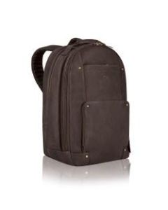 Solo Vintage Classic Leather Laptop Backpack, Espresso