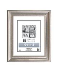 Timeless Frames Lauren Portrait Frame, 11in x 14in (8in x 10in Mat), Silver