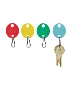 STEELMASTER Snap-Hook Peg-Style Key Tags, Assorted Colors, Pack Of 20