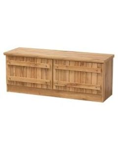 Baxton Studio Oswald 2-Door Storage Bench, Oak Brown