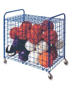 Champion Sports Full Size Lockable Ball Locker - Steel - 36in Length x 24in Width x 36in Height - Blue - 1 / Case