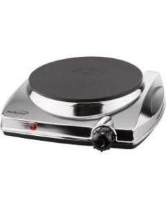 Brentwood TS-337 1000w Electric Hotplate, Silver - 1 x Burner - Cast Iron Burner - Plastic, Metal