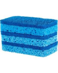 S.O.S All-Surface Scrubber Sponge - 5.3in Height x 3in Width x 12in Length - 24/Carton - Scrim - Blue