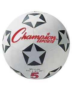 Champion Sport s Size 5 Soccer Ball - Size 5 - White, Black, Red - 1 Each