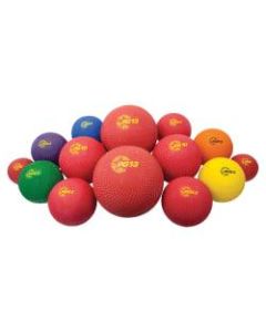 Champion Sports Mixed Playground Ball Set - Assorted, Blue, Red - Nylon, Rubber