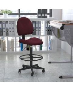 Flash Furniture Ergonomic Adjustable Drafting Chair, Burgundy/Black