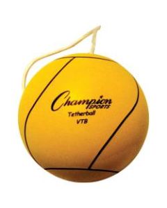 Champion Sports Yellow Tether Ball - Rubber, Nylon - Yellow - 1  Each