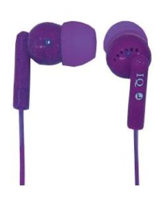 IQ Sound IQ-106 Digital Noise Reduction Stereo Earphones - Stereo - Purple - Mini-phone (3.5mm) - Wired - 32 Ohm - 20 Hz 20 kHz - Earbud - Binaural - In-ear - 4 ft Cable