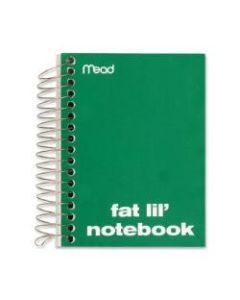 Mead Fat Lil Notebook - 200 Sheets - Wire Bound - 4in x 5 1/2in - White Paper - Assorted Cover - Cardboard Cover - Perforated - 1Each
