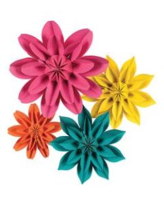 Teacher Created Resources Paper Flowers, Beautiful Brights, Pack Of 4 Paper Flowers