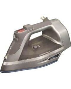 Hamilton Beach Durathon Digital Iron with Durathon Nonstick Soleplate (19901) - Automatic Shut Off - 1700 W - Gray, Silver