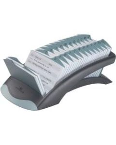 Durable Address Card File - 500 Card Capacity - For 2.87in x 4.12in Size Card - 25 A-Z Index Guide - Black, Gray