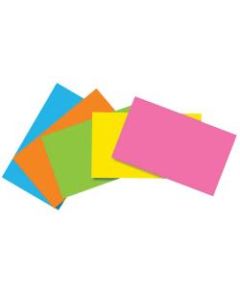 Top Notch Teacher Products Brite Blank Index Cards, 3in x 5in, Assorted Colors, 100 Cards Per Pack, Case Of 10 Packs
