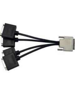 VisionTek VHCDI to 4x SL DVI-D Adapter (M/F) - DVI/VHDCI Video Cable for Video Device - VHDCI Video - Second End: 4 x DVI-D Video - Black