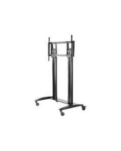 Peerless-AV SmartMount Flat Panel Cart For 55in-98in Displays, 68.4inH x 46inW x 29inD, Black