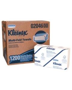 Kleenex Multi-Fold 1-Ply Paper Towels, 50% Recycled, Pack Of 1200 Sheets