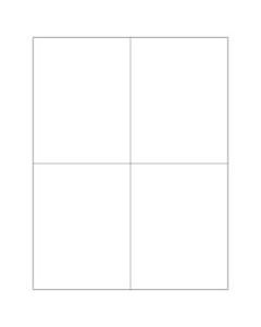 Office Depot Brand Inkjet/Laser Labels, LL131, Rectangular, 4 1/4in x 5 1/2in, White, Case Of 400