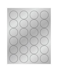 Office Depot Brand Foil Circle Laser Labels, LL216SR, 1 5/8in, Silver, Case Of 2,400