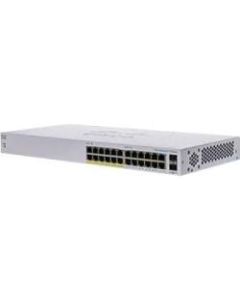 Cisco 110 CBS110-24PP Ethernet Switch - 24 Ports - 2 Layer Supported - Modular - 2 SFP Slots - 17.29 W Power Consumption - 100 W PoE Budget - Twisted Pair, Optical Fiber - PoE Ports - Desktop, Wall Mountable, Rack-mountable - Lifetime Limited Warranty