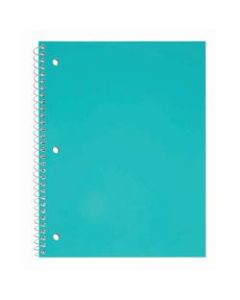 Just Basics Poly Spiral Notebook, 8 1/2in x 10 1/2in, College Ruled, 140 Pages (70 Sheets), Teal