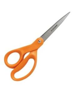 Fiskars Our Finest Contoured Scissors, 8in, Straight, Orange