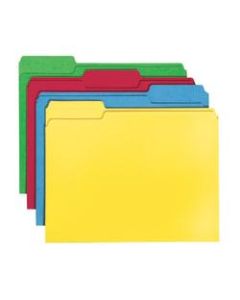 Smead Color File Folders, Letter Size, 1/3 Cut, Assorted Colors, Pack Of 24