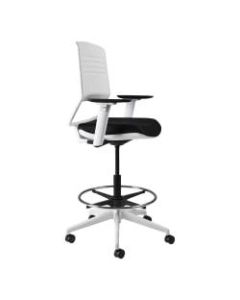 Koplus Switch Fabric Drafting Chair, Royal Black/White