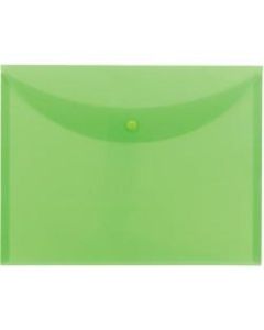 Smead Letter File Wallet - 8 1/2in x 11in - Polypropylene - Green - 10 / Box
