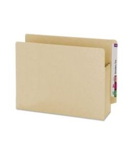 Smead TUFF End-Tab File Pockets, 3 1/2in Expansion, Letter Size, Manila, Box Of 10
