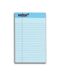 TOPS + Color Writing Pads, 5in x 8in, 100% Recycled, Legal Ruled, 25 Sheets, Blue, Pack Of 12 Pads