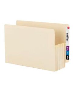 Smead TUFF End-Tab File Pockets, 5 1/4in Expansion, Letter Size, Manila, Box Of 10