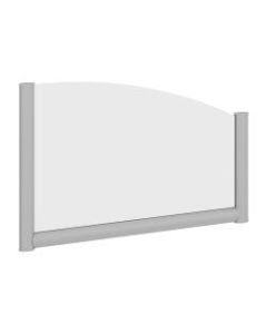 Bush Business Furniture Side Desk Top Privacy Screen, 30inW, Frosted Acrylic/Anodized Aluminum, Standard Delivery