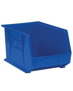 Office Depot Brand Plastic Stack & Hang Bin Boxes, Small Size, 10 3/4in x 8 1/4in x 7in, Blue, Pack Of 6