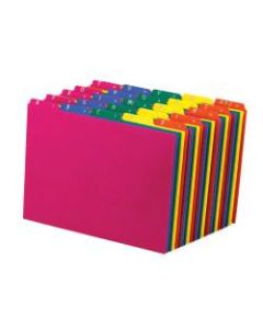 Pendaflex Top-Tab A-Z File Guides, Polypropylene, Letter Size, 1/5-Cut Tab, Assorted Colors, Pack Of 25