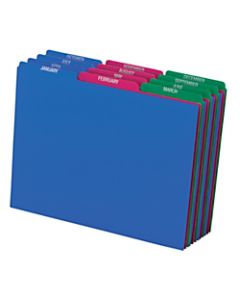 Pendaflex Poly File Guide Sets - Printed Tab(s) - Month - January-December - 8.5in Divider Width x 11in Divider Length - Letter - Assorted Polypropylene Divider - Assorted Tab(s) - 12 / Set