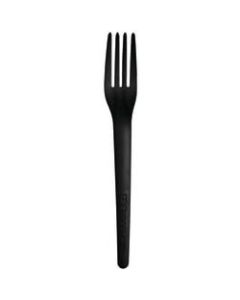 Eco-Products Plantware Dinner Forks, 7in, Black, Pack Of 1,000 Forks