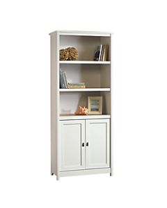 Sauder Cottage Road 5-Shelf Library With Doors, Soft White