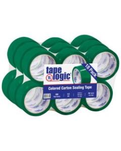 Tape Logic Carton-Sealing Tape, 3in Core, 2in x 55 Yd., Green, Pack Of 18