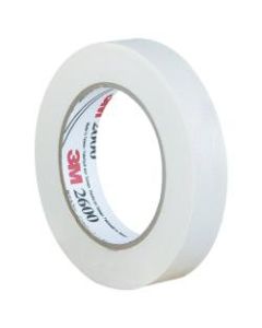 3M 2600 Masking Tape, 3in Core, 1in x 180ft, White, Case Of 12