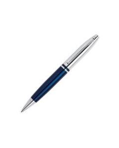Cross Calais Ballpoint Pen, Medium Point, Blue/Chrome Barrel, Black Ink