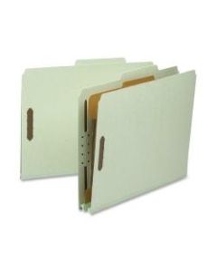 Nature Saver Classification Folders, Letter Size, 2in Expansion, Gray/Green, Box Of 10