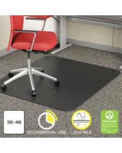 Deflect-O Chair Mat For Industrial Carpet, Rectangular, 36in x 48in, Black